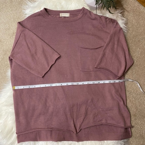 Altar'd State: Oversized Roca Front Pocket‎ Short Sleeve Pink Tee T-Shirt Top - Picture 3 of 8